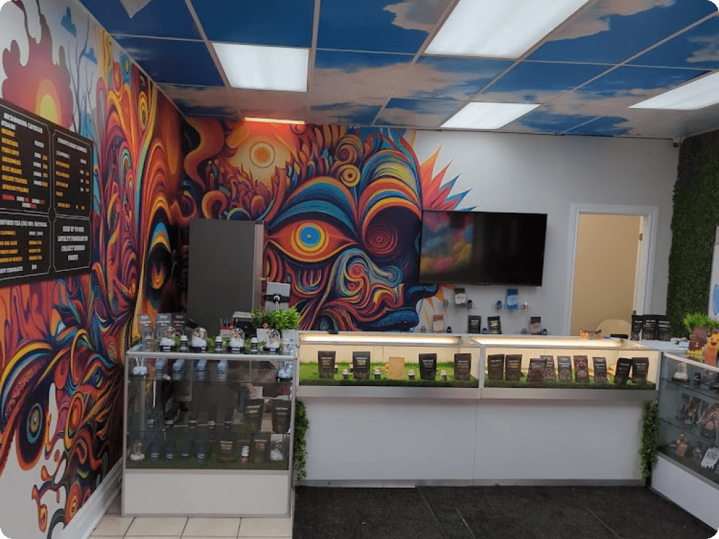funguyz-magic-mushrooms-dispensary-ottawa-montreal-road-3 Funguyz magic mushrooms dispensary in Ottawa on Montreal Road, the interior and products on shelves